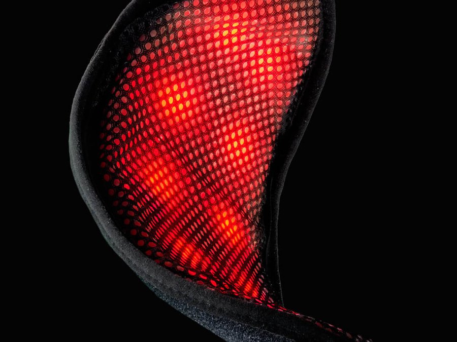 DNA Vibe Jazz Band Live Pro glowing with red light